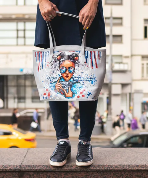 Printed canvas bags