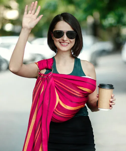 Muslin baby ring slings